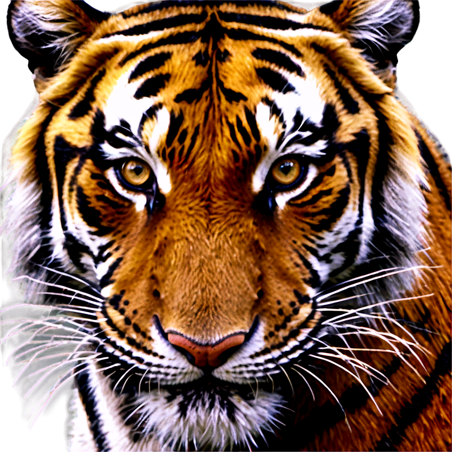 Hyper-realistic Tiger Face Png Qrq77 PNG image