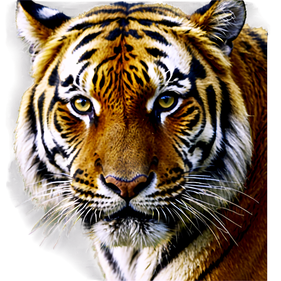 Hyper-realistic Tiger Face Png Uhp32 PNG image