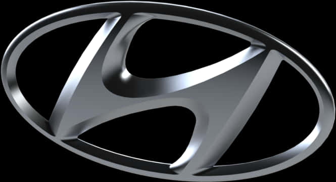 Hyundai Logo Silver3 D PNG image