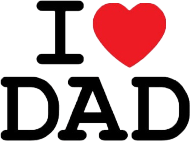 I Love Dad Heart Graphic PNG image