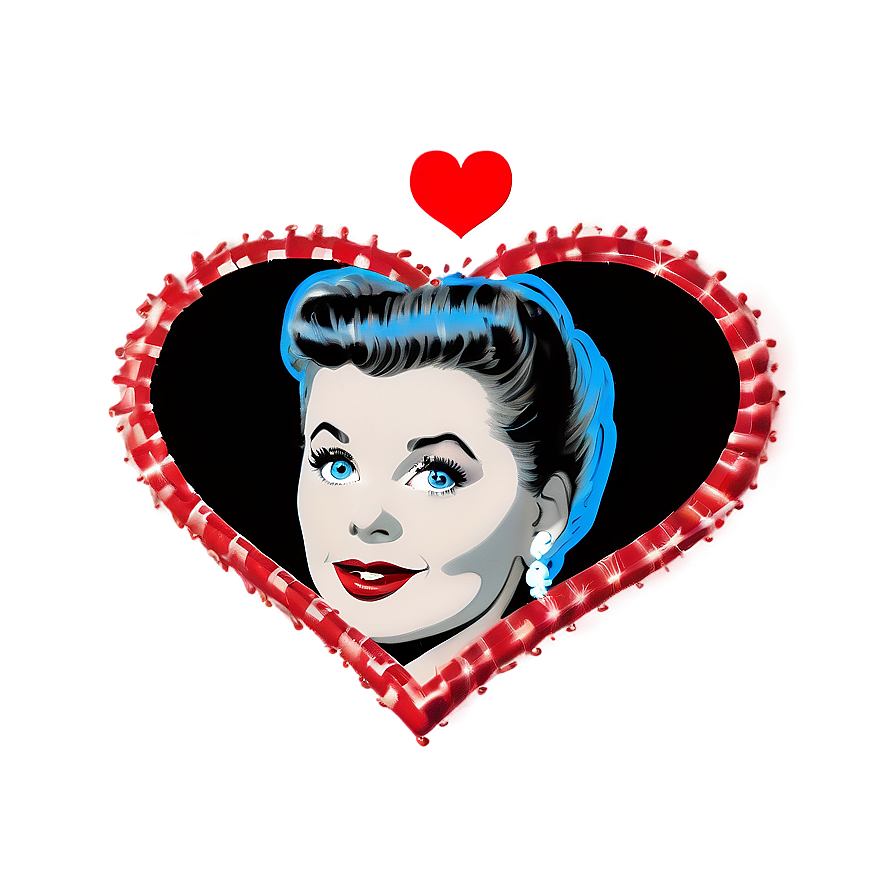 I Love Lucy Heart Frame Png Qbh9 PNG image