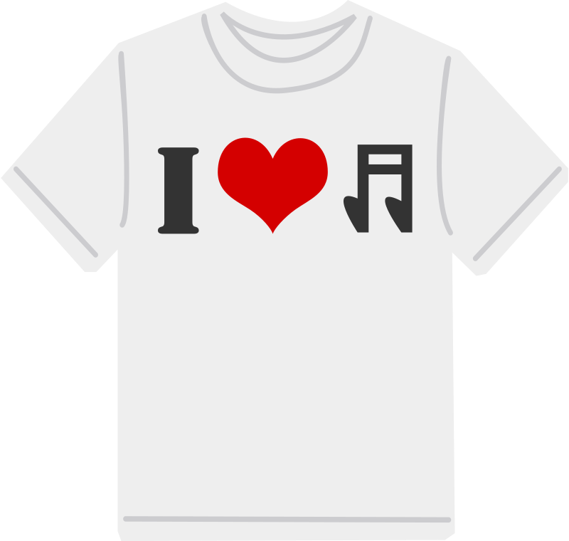 I Love Music T Shirt Design PNG image