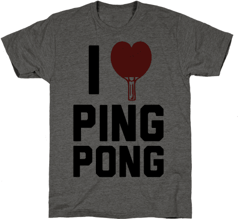 I Love Ping Pong Tshirt Design PNG image