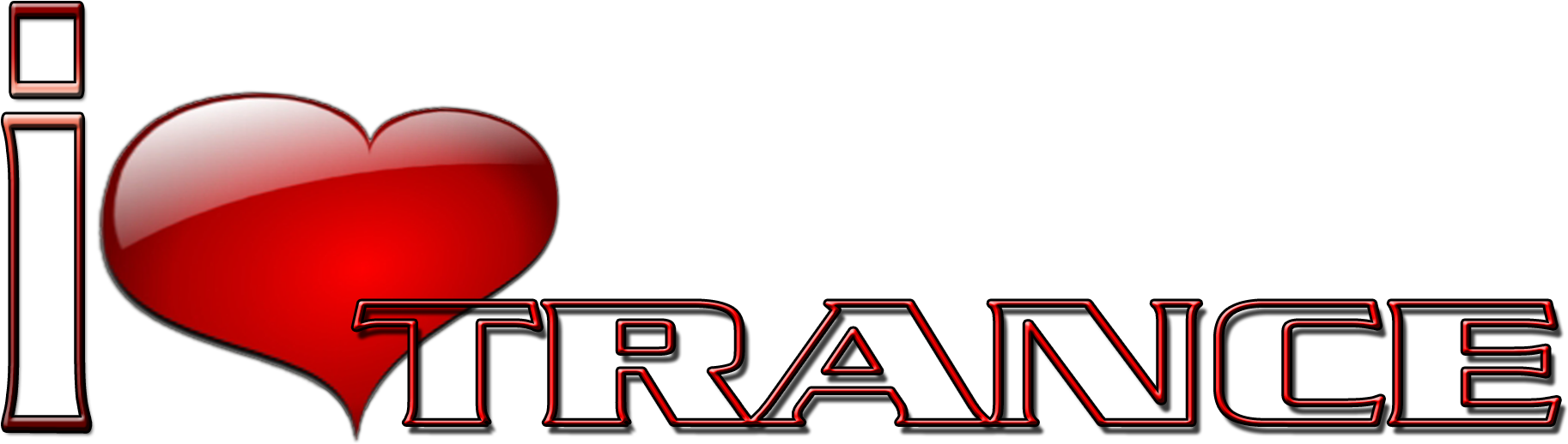 I Love Trance Music Graphic PNG image