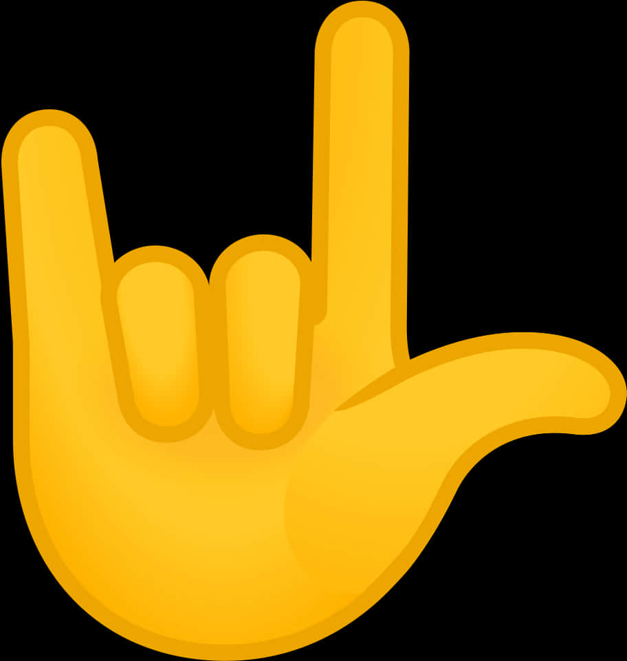 I Love You Hand Gesture Emoji PNG image