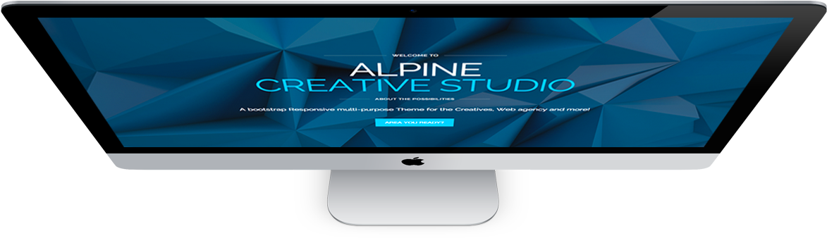 I Mac Displaying Creative Studio Website PNG image