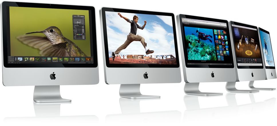 I Mac Models Displaying Content PNG image