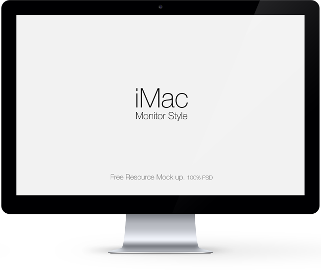 I Mac Monitor Style Mockup PNG image