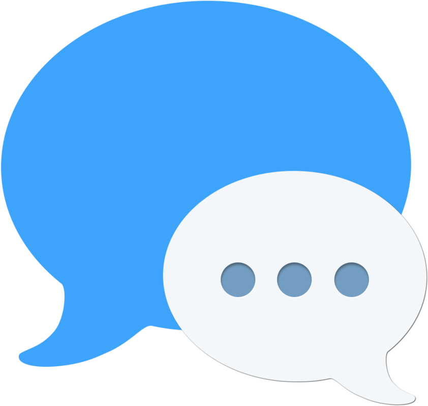 I Message Chat Bubbles Icon PNG image