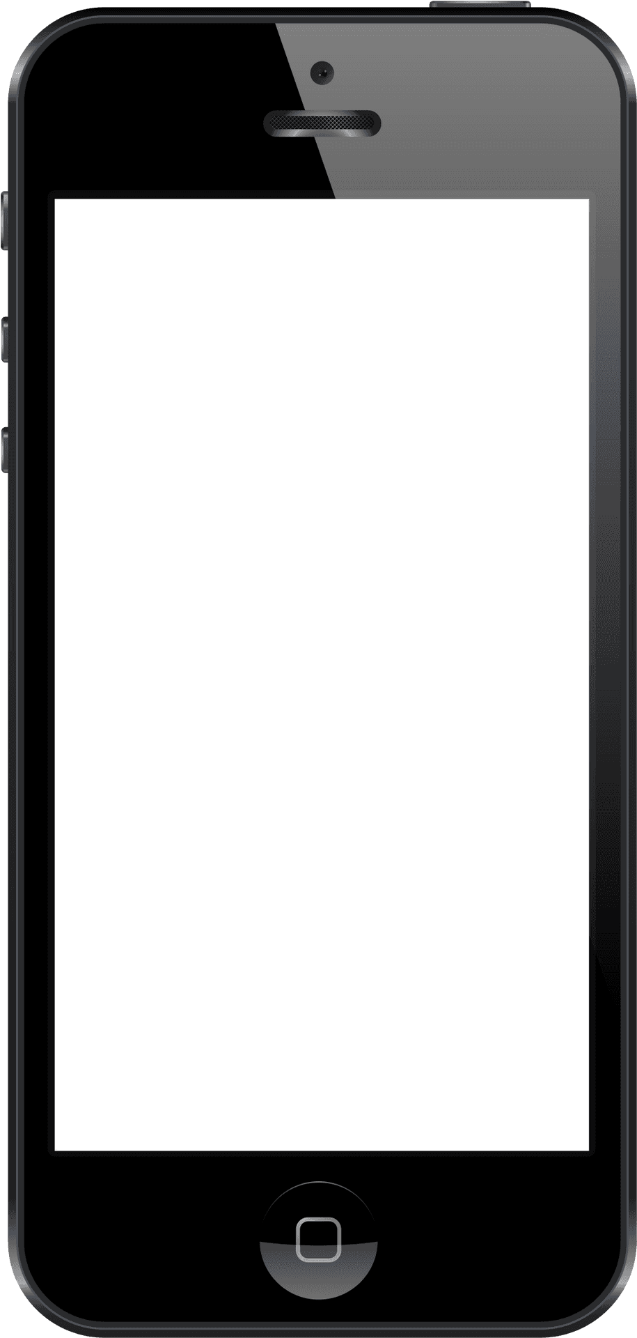 I Phone_ Black_ Model_ Transparent_ Screen PNG image