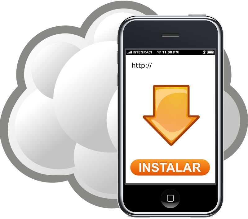 I Phone Cloud Download Installation PNG image