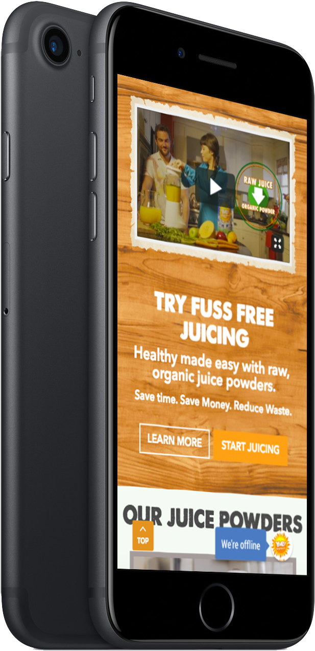 I Phone Mockup Juicing Ad PNG image