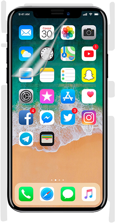 I Phone X Transparent Concept PNG image