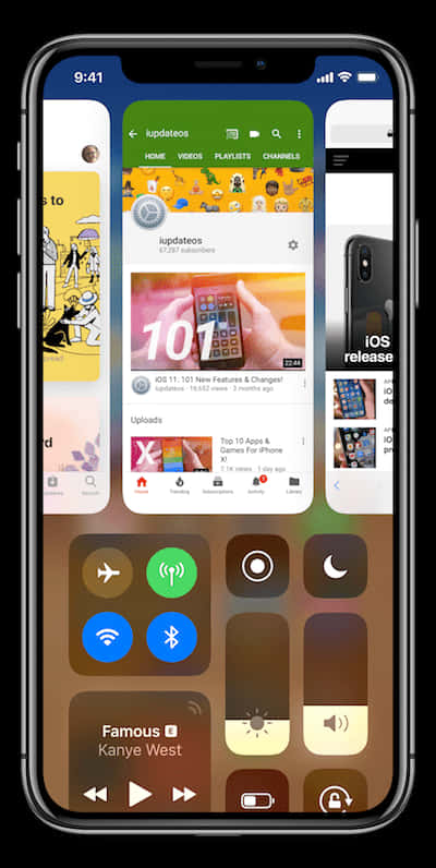I Phone12 Displaying You Tube App PNG image