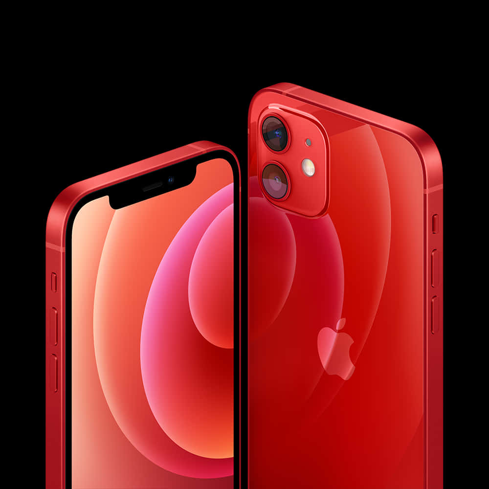 I Phone12 Red Product Showcase PNG image