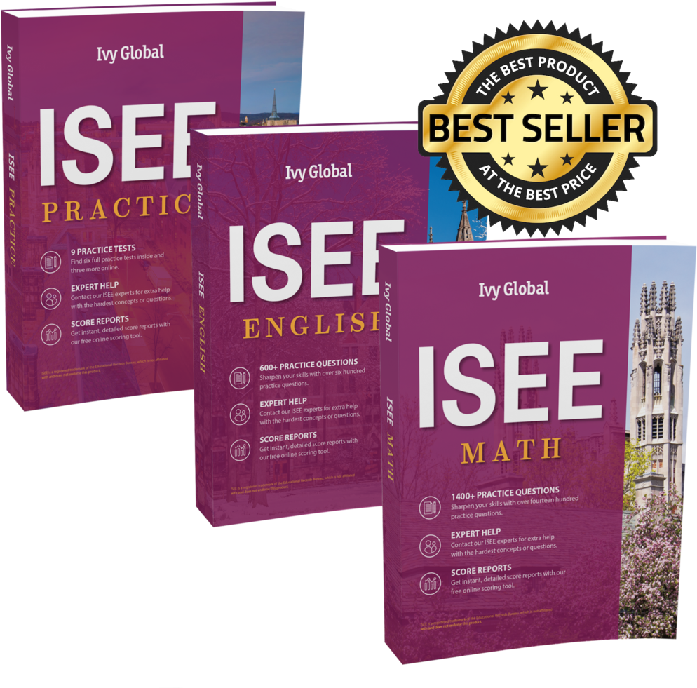 I S E E Practice Books Best Seller Seal PNG image