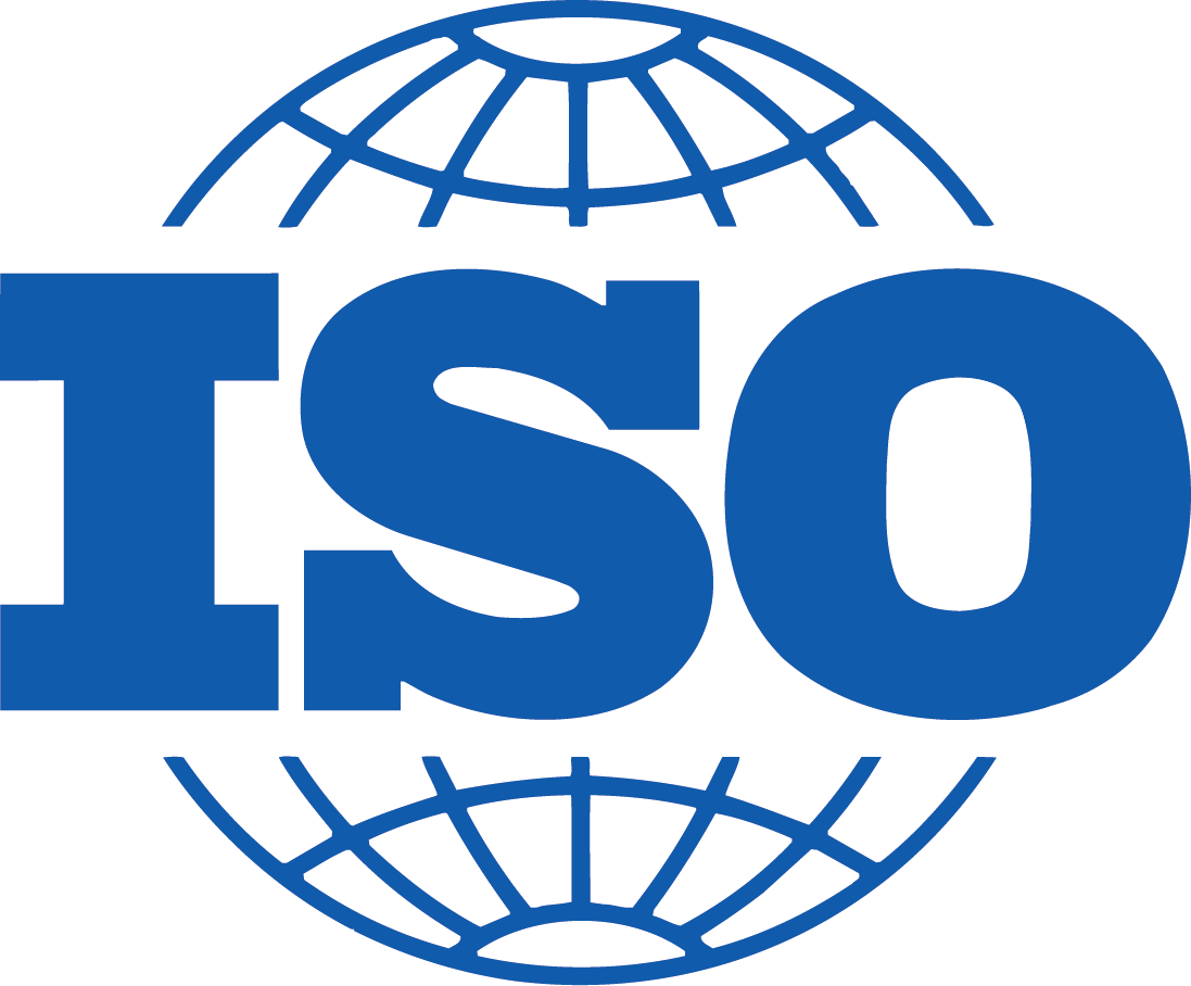 I S O Logo Blue Background PNG image