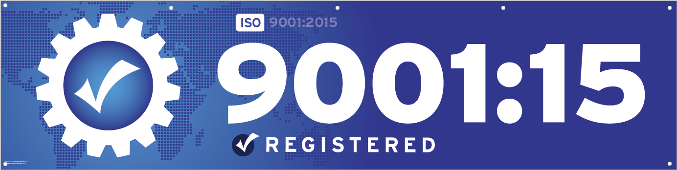 I S O90012015 Registered Certification Banner PNG image