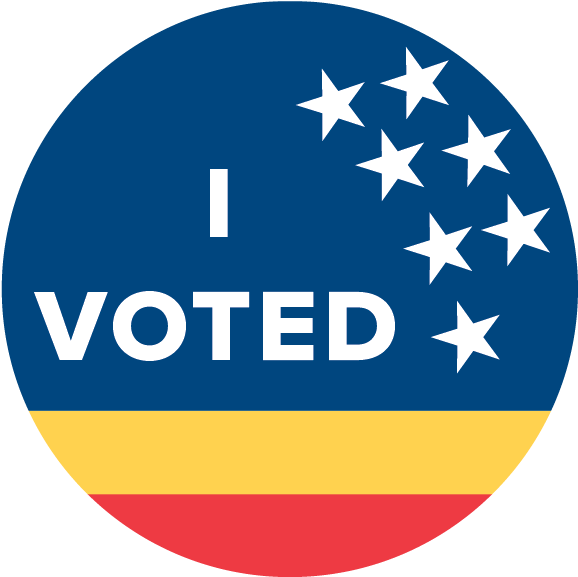 I Voted Sticker Design PNG image