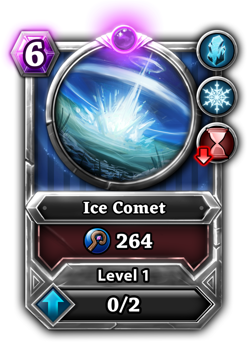 Ice Comet Collectible Card PNG image