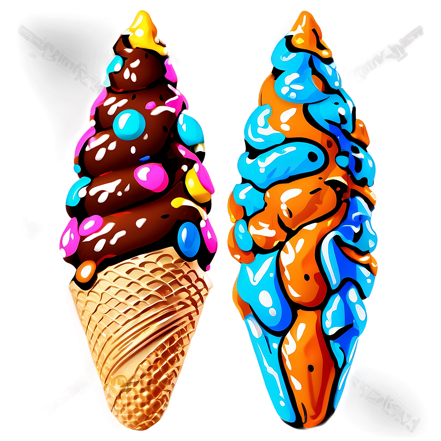 Ice Cream Cone Decoration Png Bkb43 PNG image