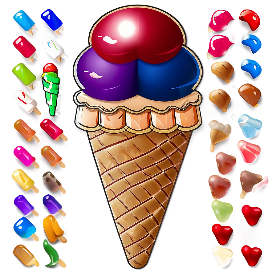 Ice Cream Cone Outline Png Snj PNG image