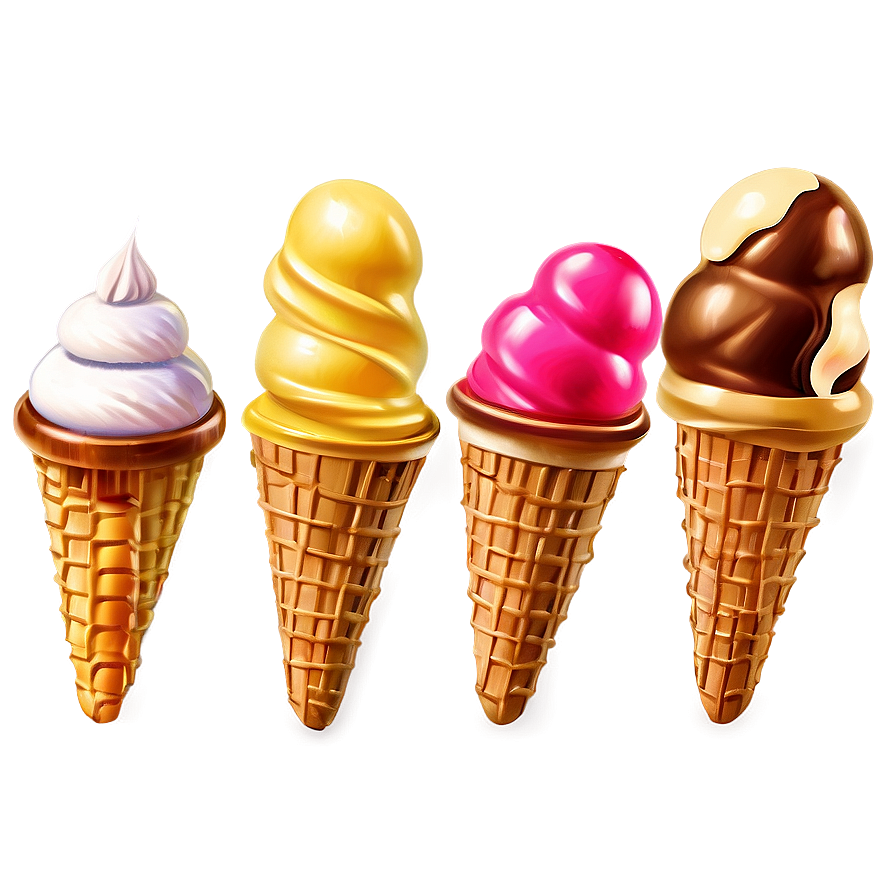 Ice Cream Cone Set Png Pux91 PNG image