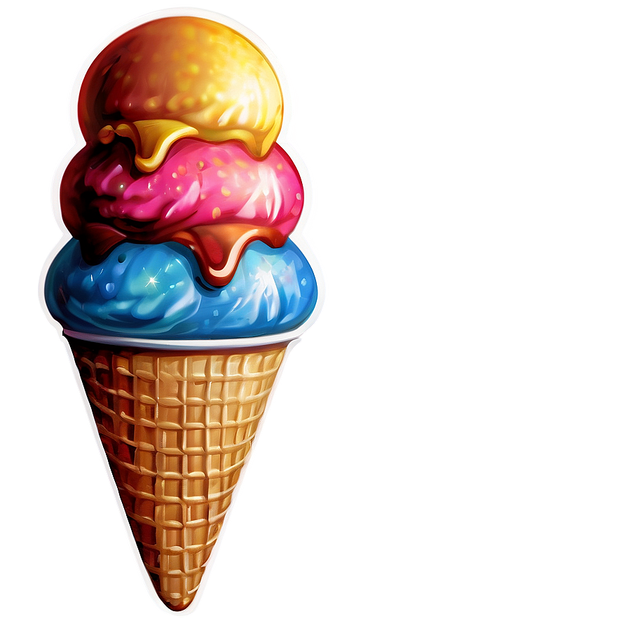 Ice Cream Cone Sticker Png Rhk PNG image