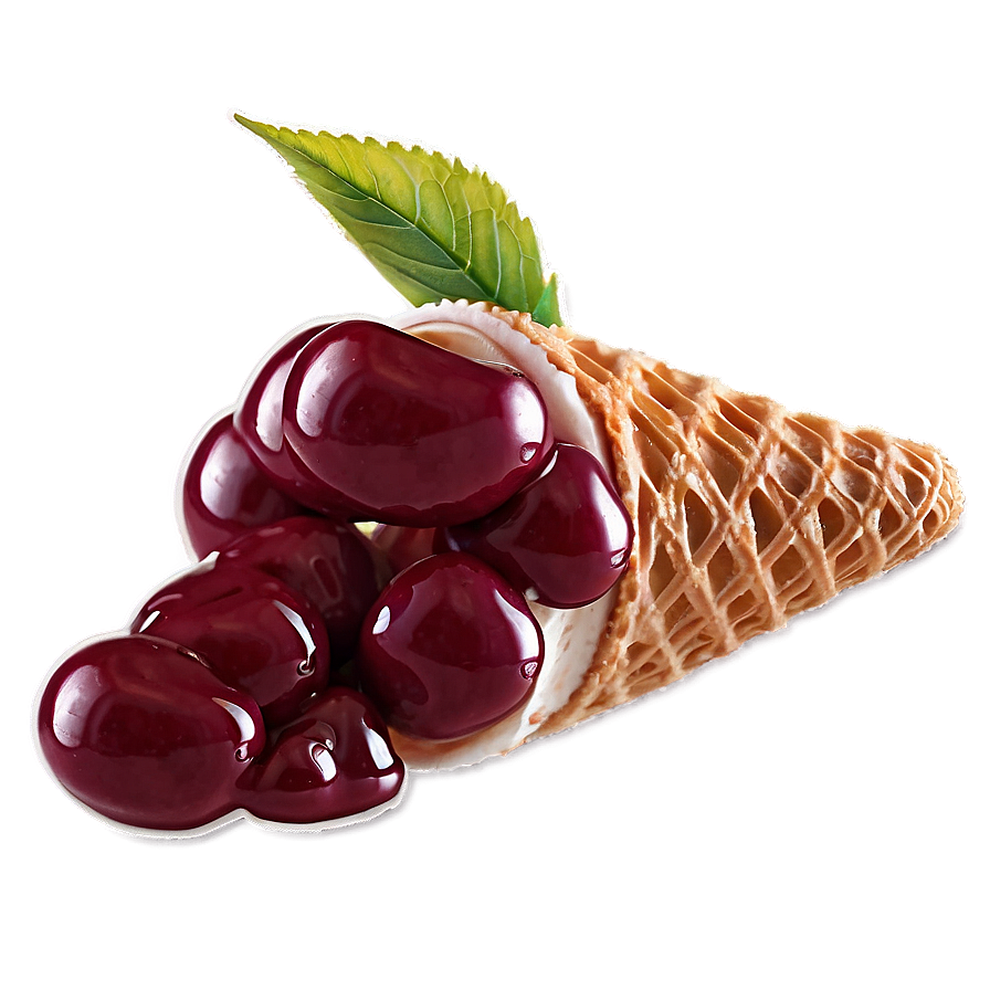 Ice Cream Cone With Cherry Png Cub75 PNG image