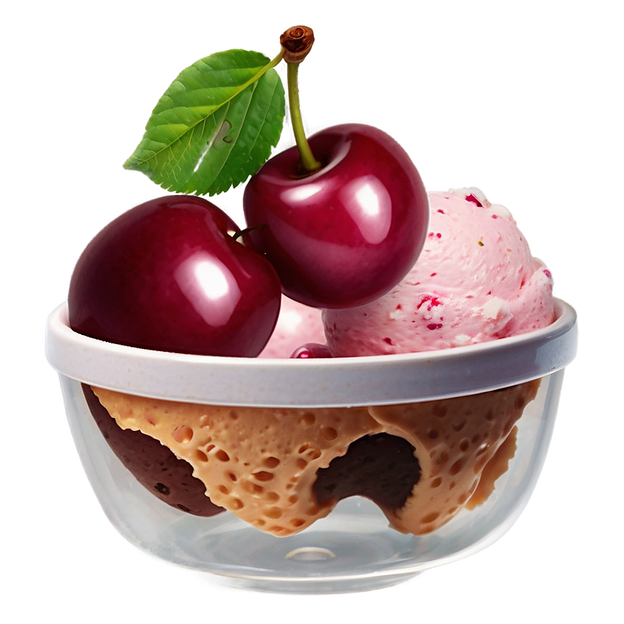 Ice Cream Cup With Cherry Png Mqy PNG image