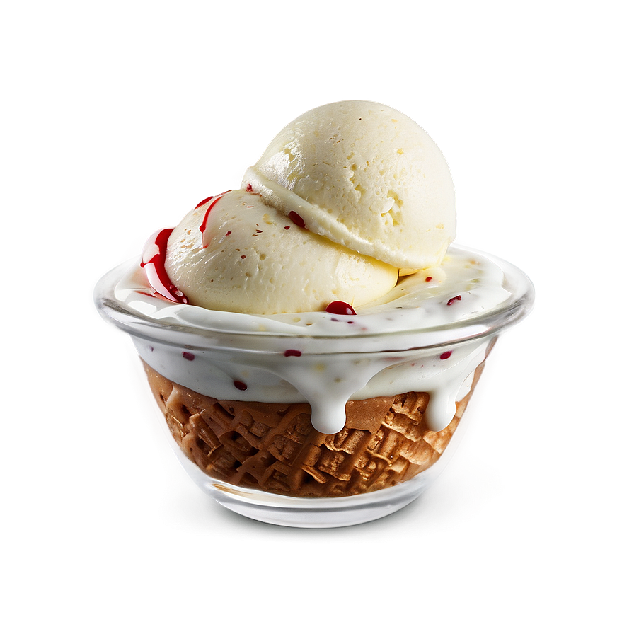 Ice Cream Cup With Sauce Png Qjg83 PNG image