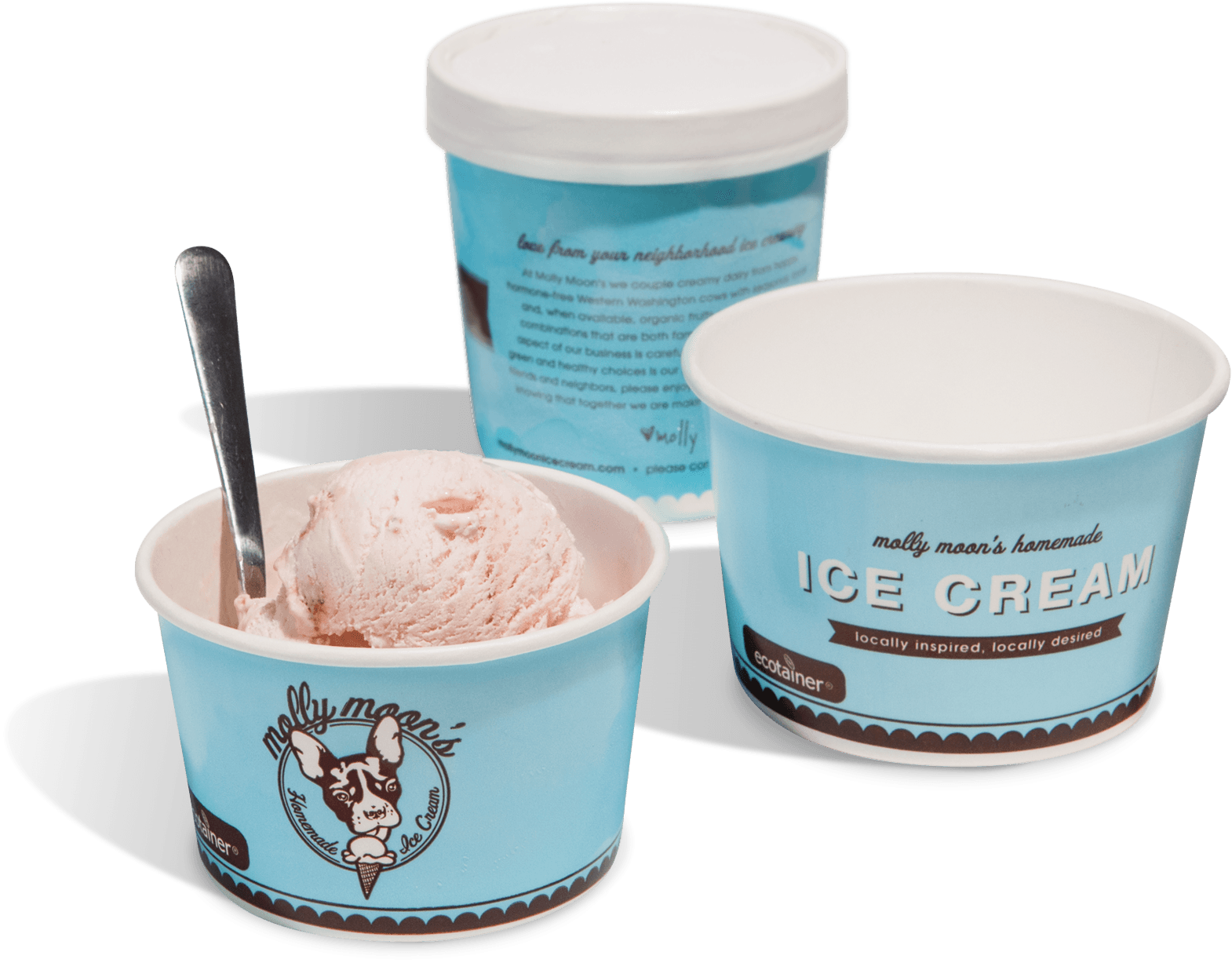 Ice Cream Cupsand Container PNG image