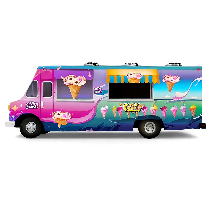 Ice Cream Food Truck Png 05252024 PNG image