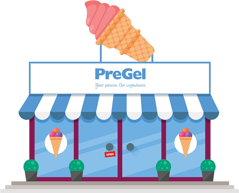 Ice Cream Shop Facade Vector PNG image