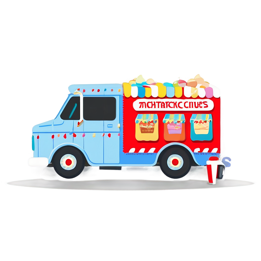 Ice Cream Truck At The Fairground Png 06122024 PNG image