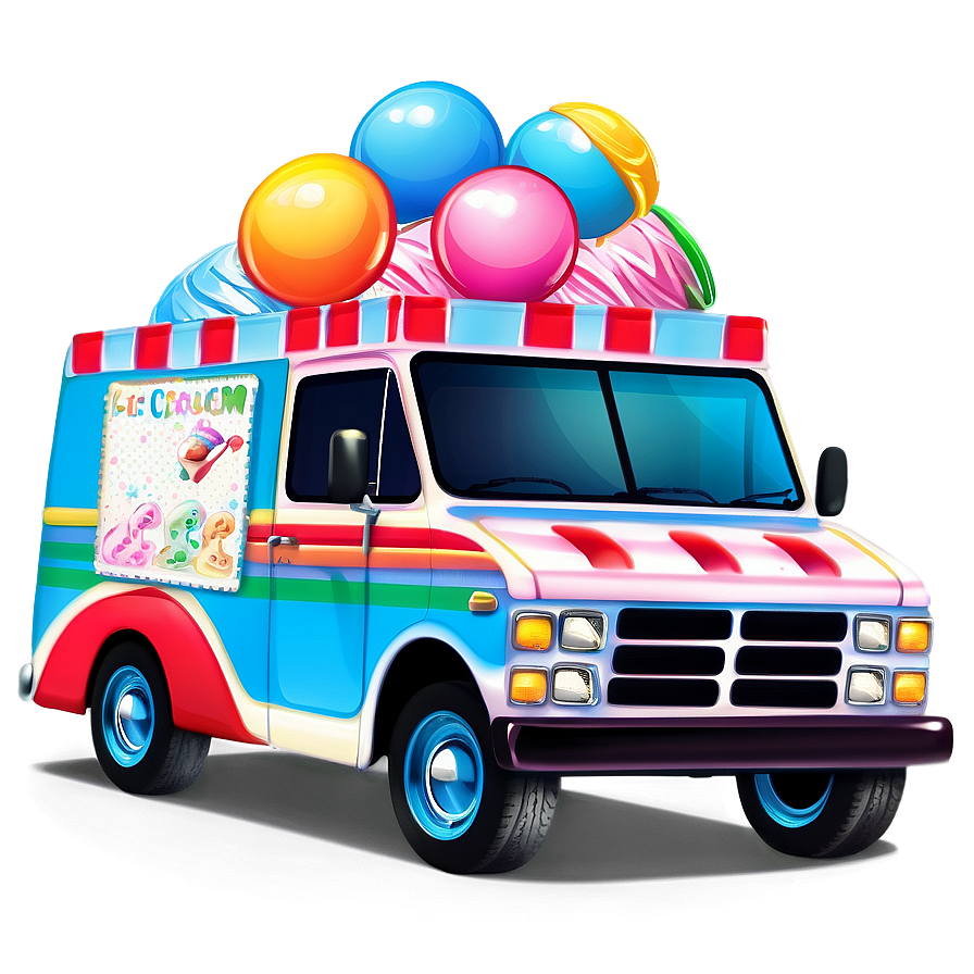 Ice Cream Truck Classic Design Png Rok PNG image