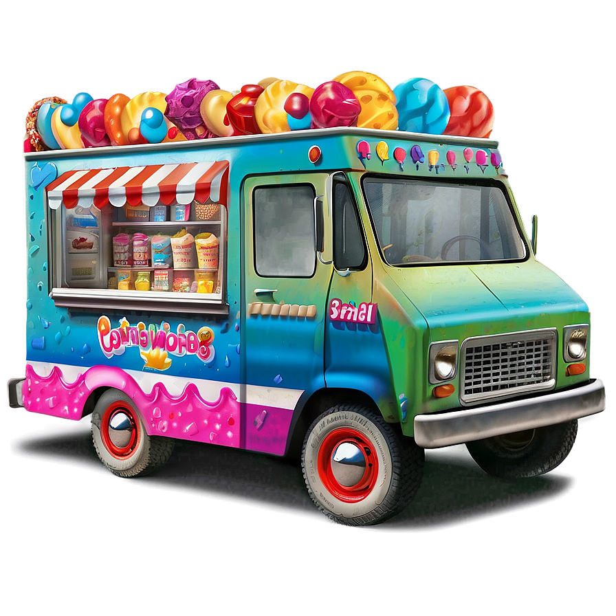 Ice Cream Truck Full Of Treats Png Ogj PNG image