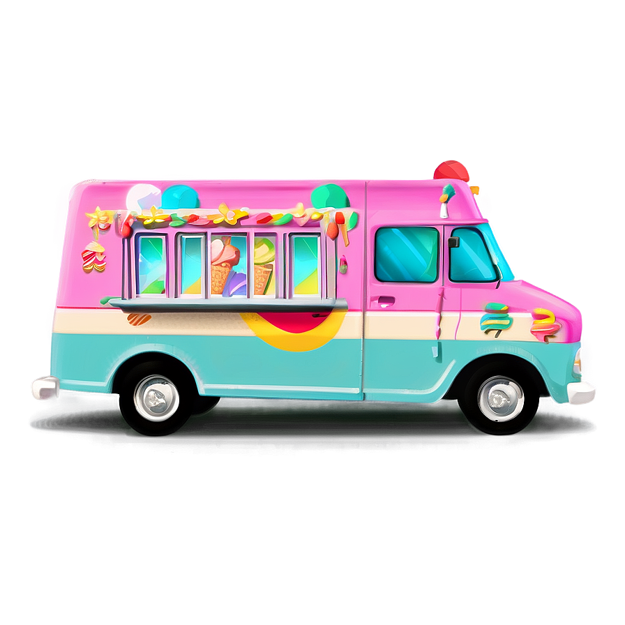 Ice Cream Truck Van Png 06202024 PNG image