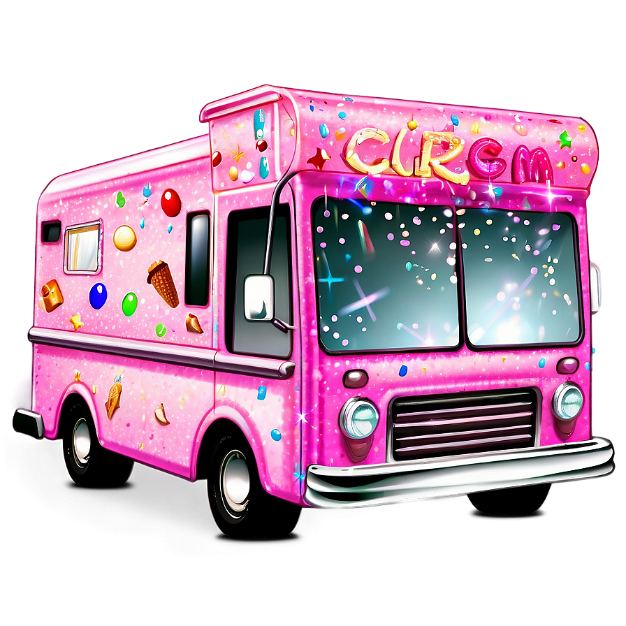 Ice Cream Truck With Sparkles Png Fjq28 PNG image