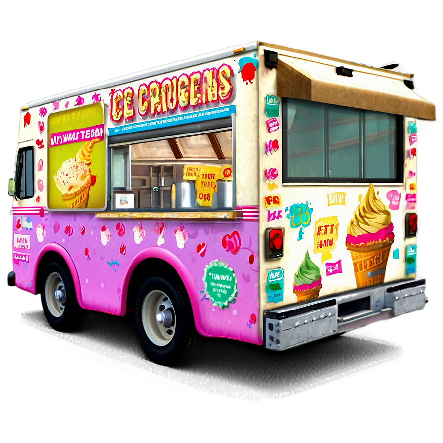 Ice Cream Truck With Vegan Options Png 61 PNG image