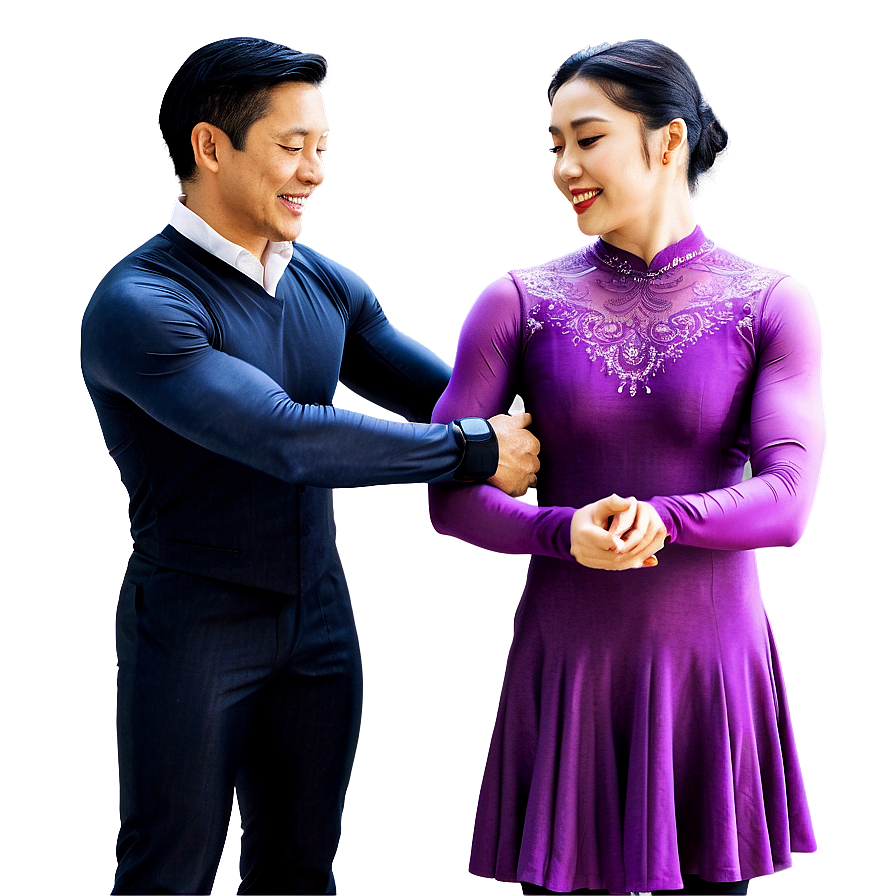 Ice Dancing Elegance Png Cot PNG image