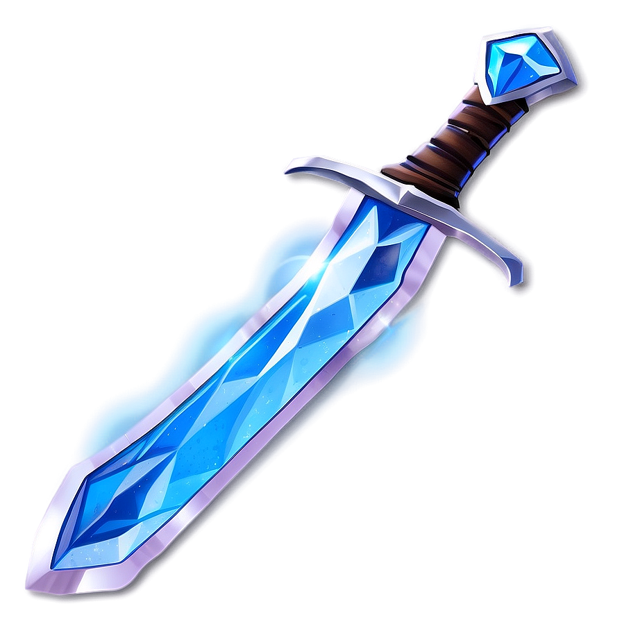 Ice Diamond Sword Png 05252024 PNG image