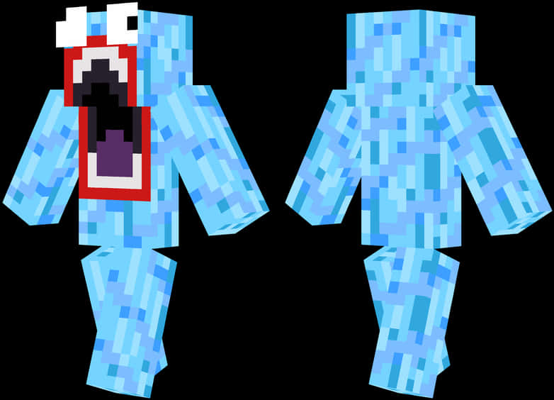 Ice Monster Minecraft Skin PNG image