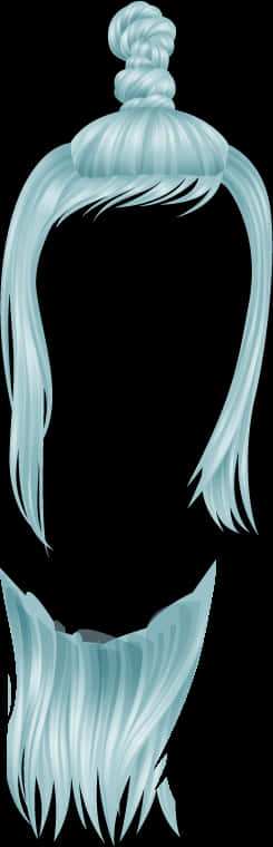 Ice Queen Hairstyle Illustration PNG image