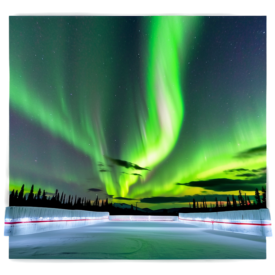 Ice Rink Arctic Northern Lights Png 49 PNG image