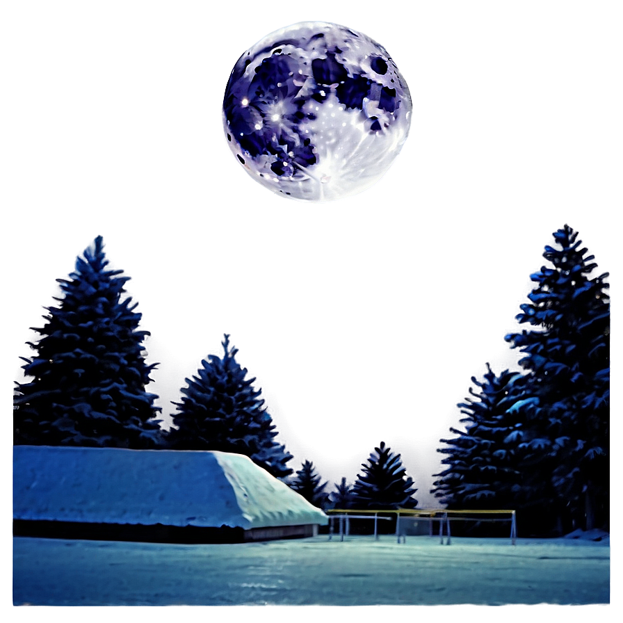 Ice Rink Full Moon Night Png Mvl PNG image