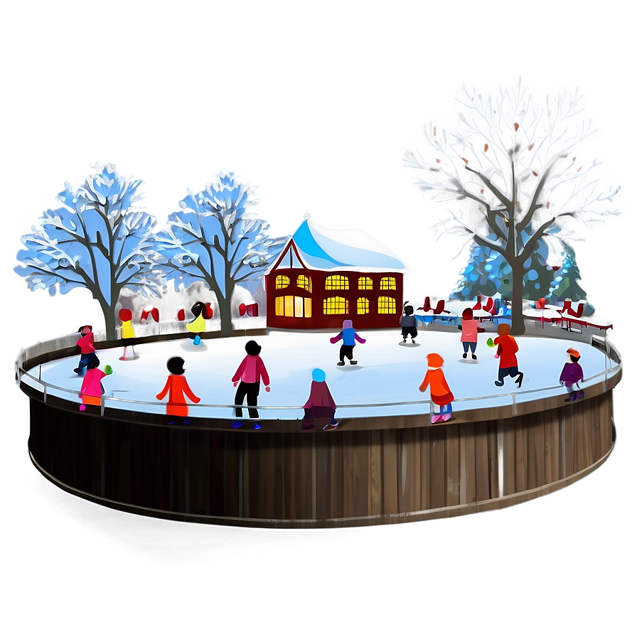 Ice Rink Winter Village Market Png Dpr91 PNG image