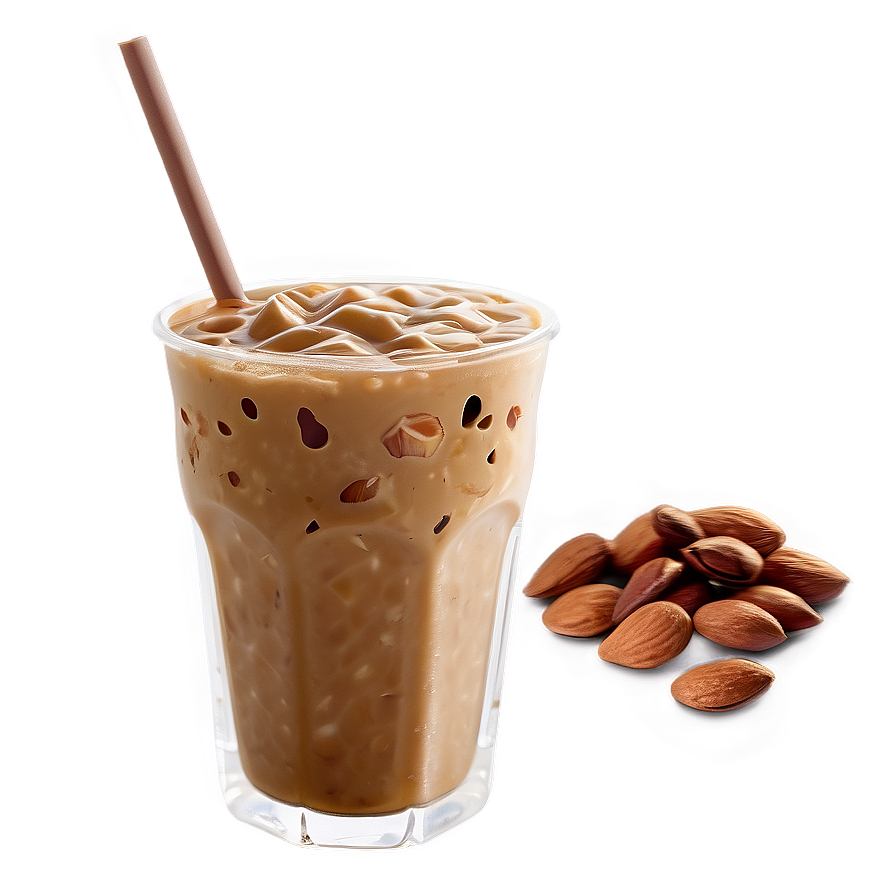 Iced Coffee With Almond Milk Png Yrf6 PNG image