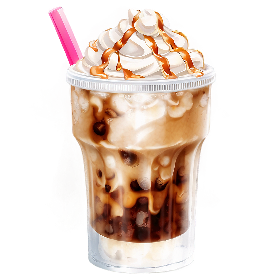 Iced Coffee With Caramel Png 49 PNG image