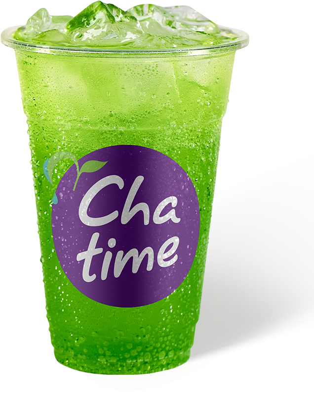 Iced Green Tea Cha Time Cup PNG image